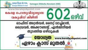 SSK Kerala Job Apply Now